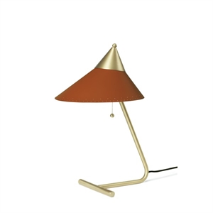 Warm Nordic Brass Top Lampe à Poser Rouge Rouille