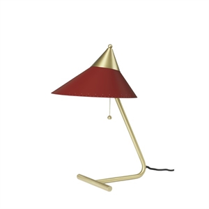 Warm Nordic Brass Top Lampe à Poser Rouge Foncé
