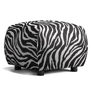 Decotique Le Petite Pouf Zèbre/ Noir/ Blanc