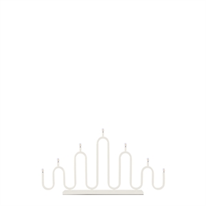 Globen Lighting Noel 7 Bougeoir/Lampe Portative de l'Avent Blanc Ivoire