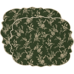 Decotique Gia Set de table Lot de 2 Vert