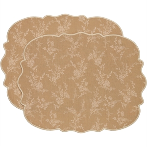 Decotique Gia Set de table Lot de 2 Beige