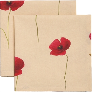 Decotique Vallmo Serviette Lot de 2 Beige/Rouge