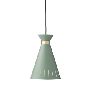 Warm Nordic Cone Lampe à Suspension Vert Poussiéreux