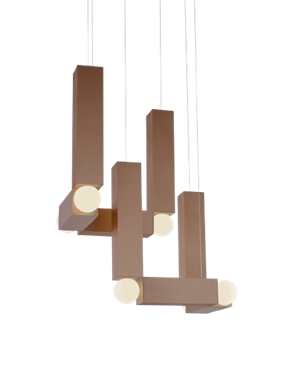 Suspension Lee Broom Vesper Duo avec Rosette en Bronze Brossé