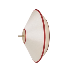 Applique/ Plafonnier Edgeform Tafta Ø40 Rouge/Blanc Cassé