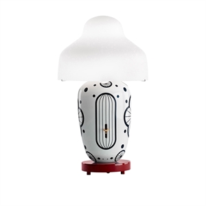 Lampe à Poser Parachilna Chinoz Ming Bordeaux/ Blanc