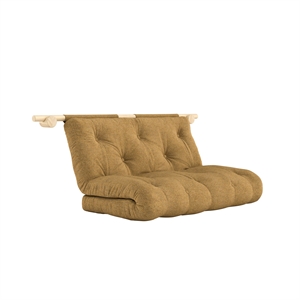 Canapé-lit Karup avec matelas 135x200 Brut/643 Ocre doré