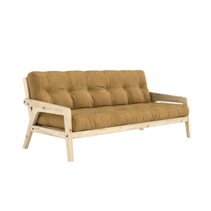 Canapé-lit Karup Grab avec Matelas 5 Couches 643 Ocre doré/Brut