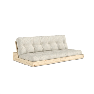 Canapé-lit Karup Base avec matelas 5 couches Raw/640 Soft Chalk