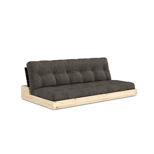 Canapé-lit Karup Base avec matelas 5 couches Noir Nuit/642 Marron Doux