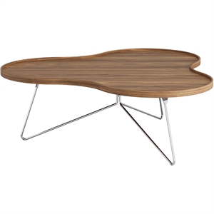 Table Basse Swedese Flower Mono 114x39 Chrome/ Noyer