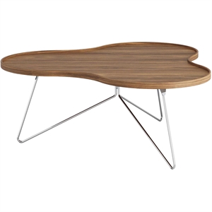 Table Basse Swedese Flower Mono 114x45 Chrome/ Noyer