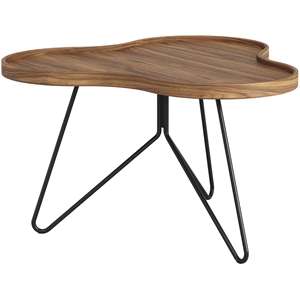 Table Basse Swedese Flower Mono 66x39 Noir/ Noyer