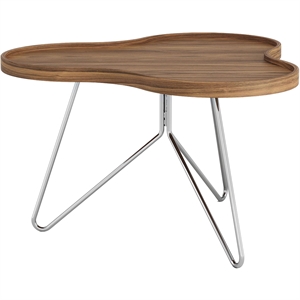 Table Basse Swedese Flower Mono 66x39 Chrome/ Noyer