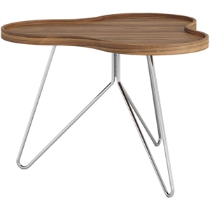 Table Basse Swedese Flower Mono 66x45 Chrome/ Noyer