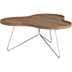 Table Basse Swedese Flower Mono 90x39 Chrome/ Noyer