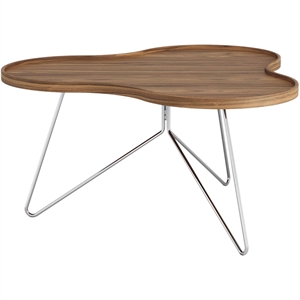 Table Basse Swedese Flower Mono 90x45 Chrome/ Noyer