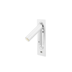 Applique Murale Marset Ledtube avec Port USB Blanc