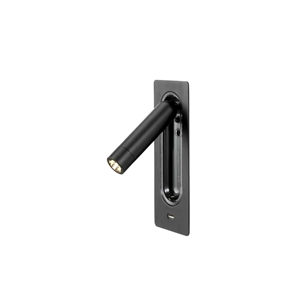 Applique Murale Marset Ledtube avec Port USB, Noir