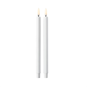 Bougies LED STOFF Nagel par Uyuni Lighting, Lot de 2 Blanc