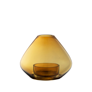 AYTM UNO Lanterne/Vase Ambre H11,5 cm