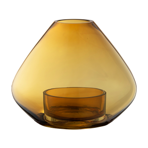 AYTM UNO Lanterne/Vase Ambre H21 cm