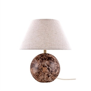 Lampe à Poser Globen Lighting Castello 35 en Marbre Brun