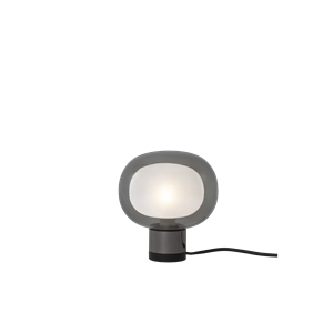 TOOY Nabila 552.36 Lampe à Poser Noir Mat/Chrome Noir avec Verre Fumé