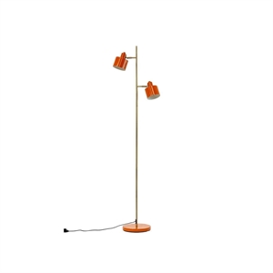 Dyberg Larsen Ocean Lampadaire Orange/ Laiton