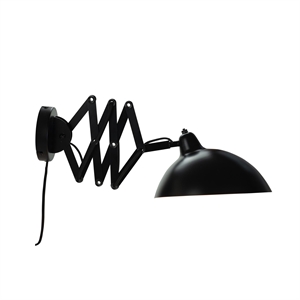 Dyberg Larsen Futura Lampe Murale avec Bras Pliant Noir Mat et Blanc