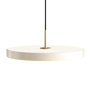 Suspension Umage Asteria Blanc Perle avec Dessus en Laiton