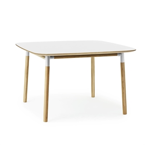 Normann Copenhagen Form Table de Salle à Manger 120 x 120 cm Blanc/Chêne