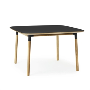Normann Copenhagen Form Table de Salle à Manger 120 x 120 cm Noir/Chêne