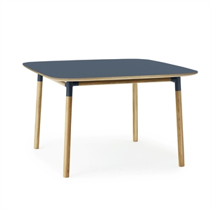 Normann Copenhagen Form Table de Salle à Manger 120 x 120 cm Bleu/Chêne