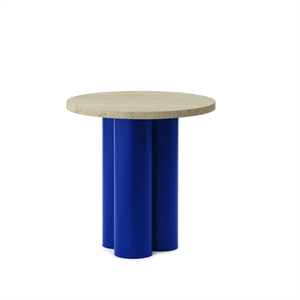 Normann Copenhagen Dit Table d'Appoint Bleu/ Travertin Clair