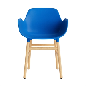 Normann Copenhagen Form Chaise de Salle à Manger avec Accoudoirs Bleu/ Chêne