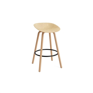 Tabouret de Bar Mat Normann Copenhagen 75 cm Hêtre/ Noir/Chanvre