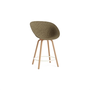 Tabouret de Bar Mat avec Accoudoirs 65 cm Normann Copenhagen Hêtre/ Crème/Algue