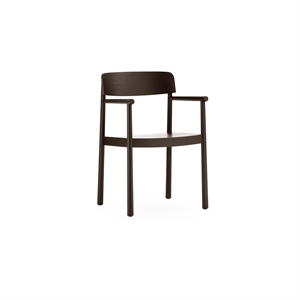 Chaise de salle à manger avec accoudoirs Timb de Normann Copenhagen, Brun