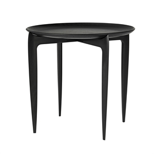 Fritz Hansen Table Basse Plateau Noir Ø45