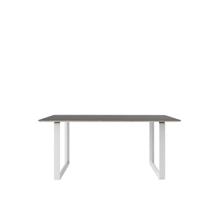 Muuto 70/70 Table à Manger 170x85 Linoléum Noir/Blanc