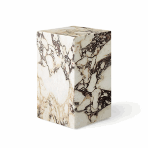 MENU Plinth Table Basse Haute Calacatta Viola Marble