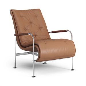 Fauteuil Swedese Serpentine Chrome/Elmo Soft 33007/Cognac 8632