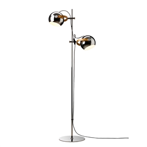 Lampadaire Halo Design DC 2 Bras Ø18 Chrome