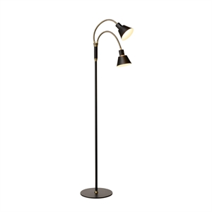 Lampadaire Halo Design Space à 2 Bras LED Noir Antique