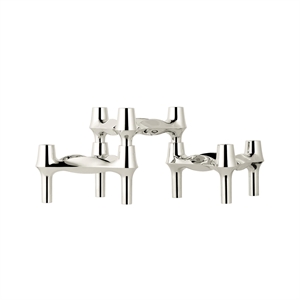STOFF Nagel BMF Bougeoirs, Lot de 3, Chrome