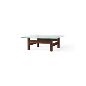 Table Basse Audo Brasilia en Noyer/verre
