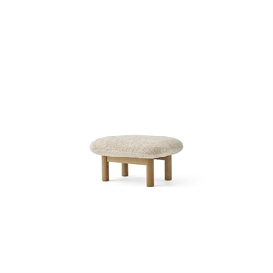 Audo Brasilia Tabouret Chêne Naturel/Peau de Mouton Bouclé