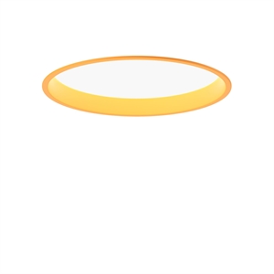 Plafonnier Louis Poulsen LP Circle Ø45 3000 K avec Interrupteur Dali - Jaune tamisé